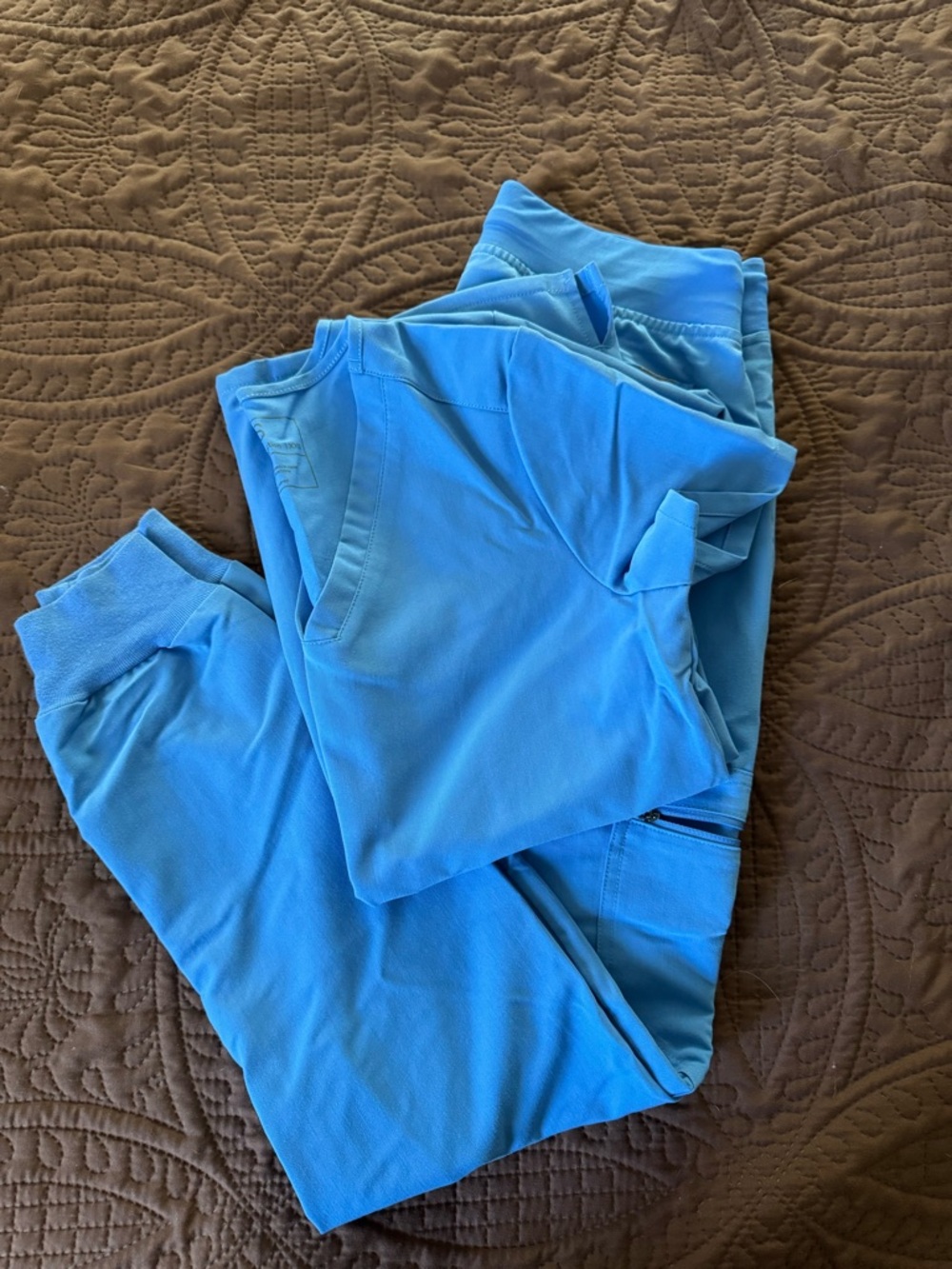 Figs royal Blue Technical Scrub Top